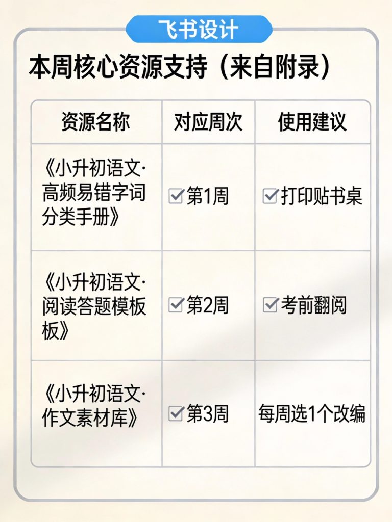 图片[5]-小升初语文4周提分计划：家长照着做，孩子少走弯路-宝库盒教辅资料站