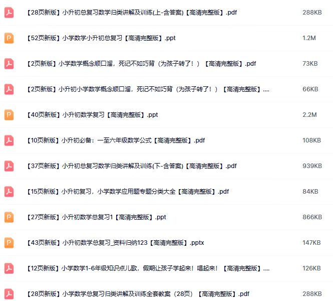 图片[2]-2026年59份打包小升初数学精品资料整理版【高清无水印版】-宝库盒教辅资料站