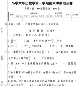 2025秋最新六年级上册数学期末精品试卷资料合集【高清无水印+可编辑]-宝库盒教辅资料站
