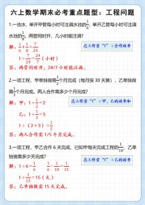 六年级上册数学期末必考重点题型：工程问题-宝库盒教辅资料站