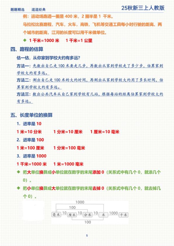 图片[5]-25秋三年级上册数学期末复习全册重点知识点梳理-宝库盒教辅资料站
