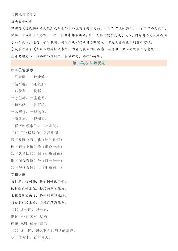 图片[4]-部编版二年级上册语文知识点-宝库盒教辅资料站