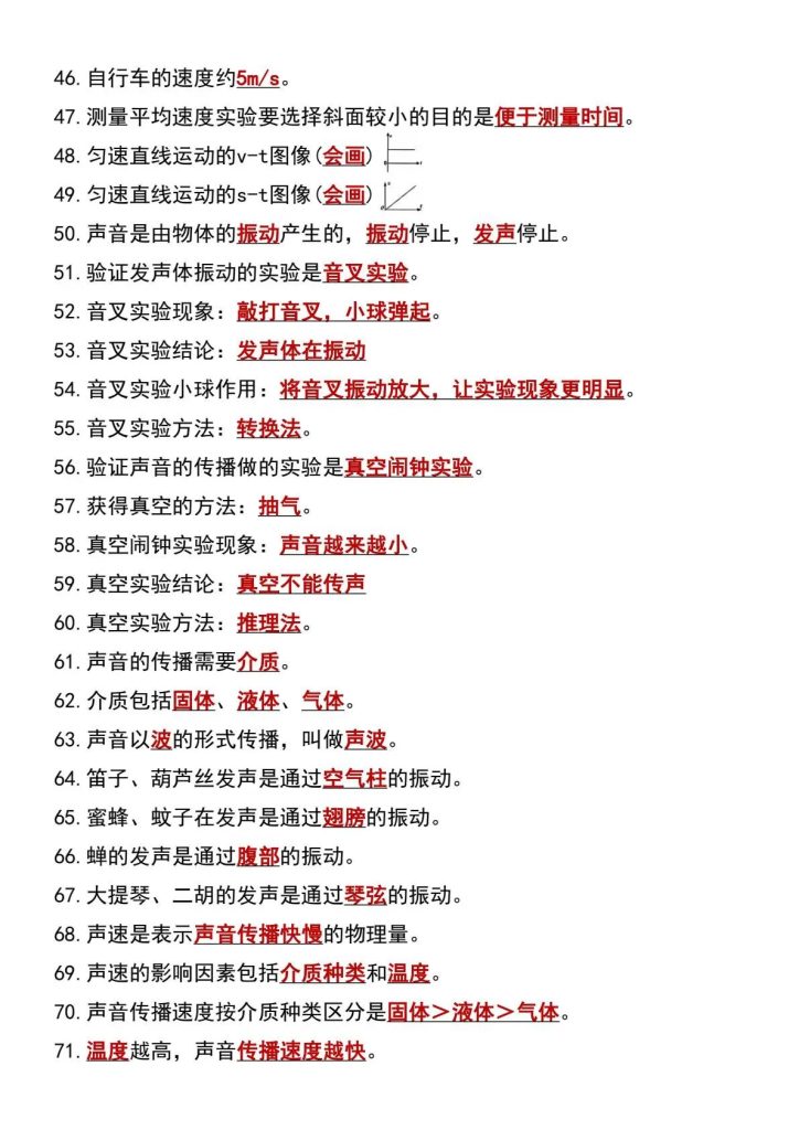 图片[3]-初二〖八上物理〗必背130个高频考点-宝库盒教辅资料站