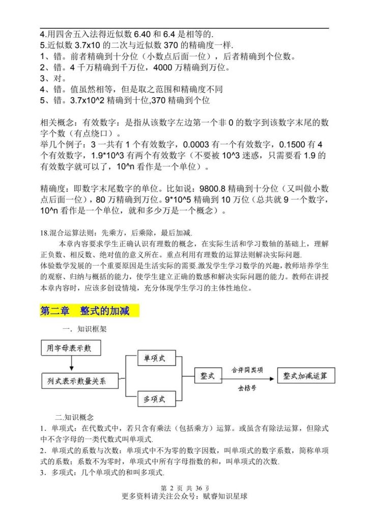 图片[4]-（超详）初中数学知识点归纳汇总（打印版）-宝库盒教辅资料站