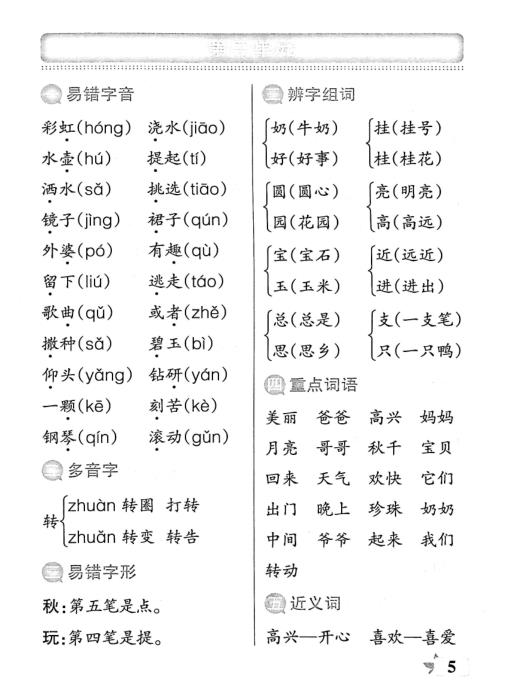 图片[6]-26春二年级语文上册期末复习考前必背知识手册提优特训-宝库盒教辅资料站