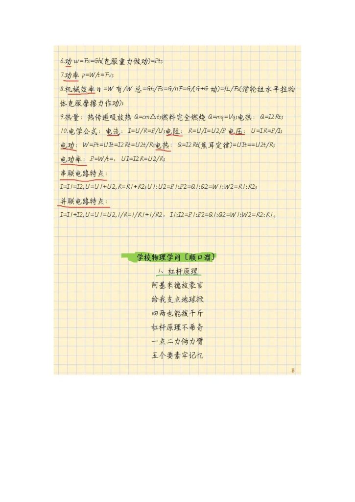 图片[8]-2026初中物理知识点总结完整版覆盖全部考点-宝库盒教辅资料站