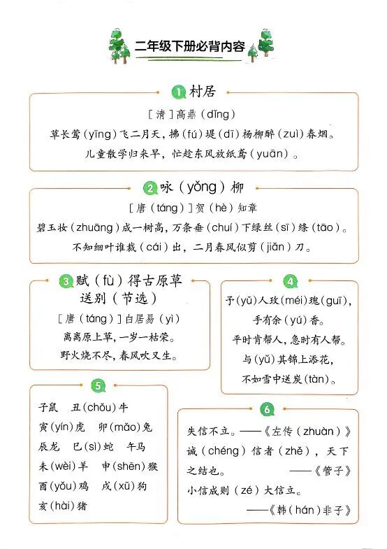 图片[2]-2026小学语文1-6年级下册寒假必背内容全套同步预习-宝库盒教辅资料站