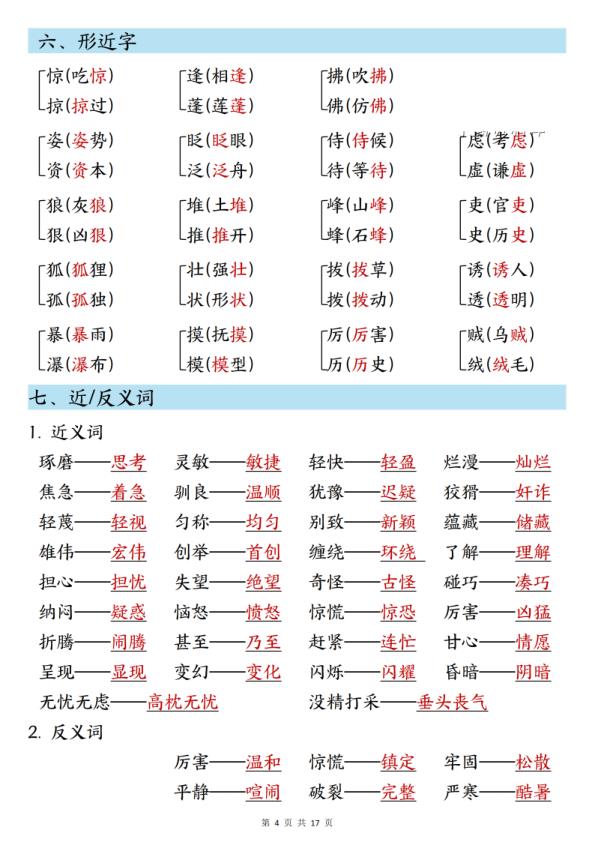 图片[4]-2026春三年级下册语文寒假预习知识点汇总同步教材-宝库盒教辅资料站