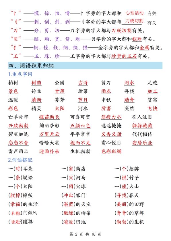 图片[3]-2026春二年级下册语文寒假预习知识点汇总同步教材-宝库盒教辅资料站