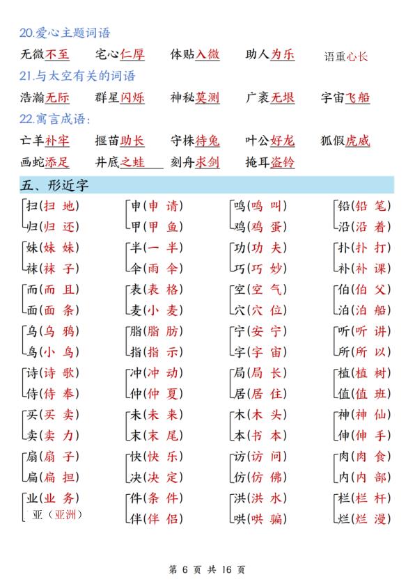 图片[6]-2026春二年级下册语文寒假预习知识点汇总同步教材-宝库盒教辅资料站