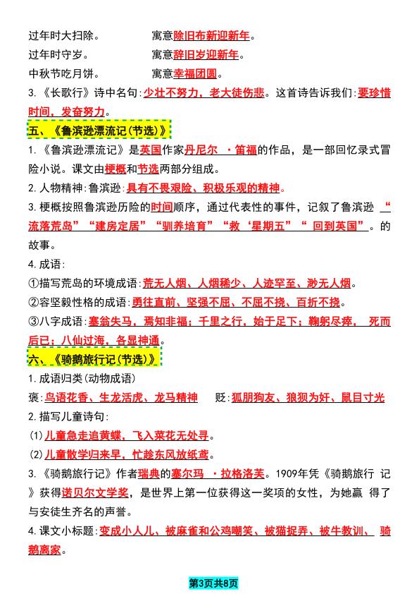图片[3]-2026六年级下册语文期末复习常考知识点总结-宝库盒教辅资料站