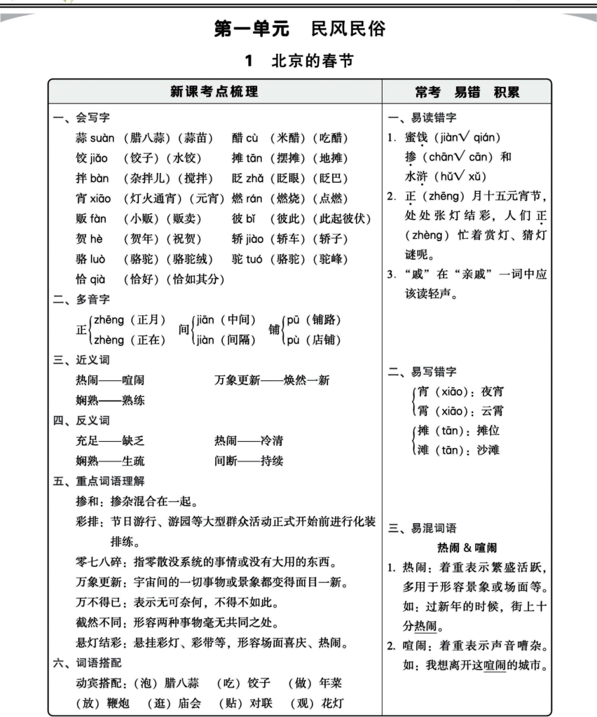 2026六年级下册语文每课核心划重点清单及考点梳理-宝库盒教辅资料站