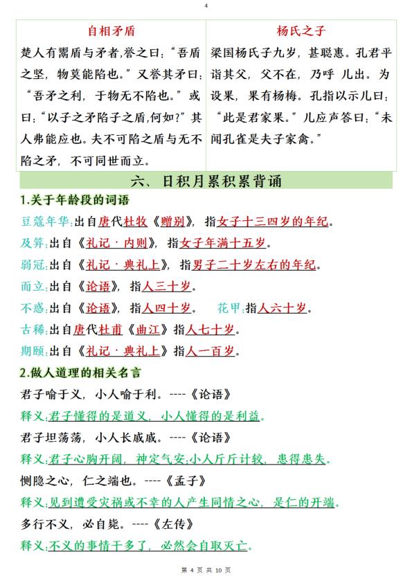 图片[4]-2026五年级下册语文寒假预习全册必背知识点梳理-宝库盒教辅资料站