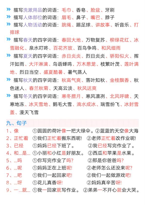 图片[6]-一年级下册语文全册必背常考知识点梳理覆盖拼音生字词语句子-宝库盒教辅资料站