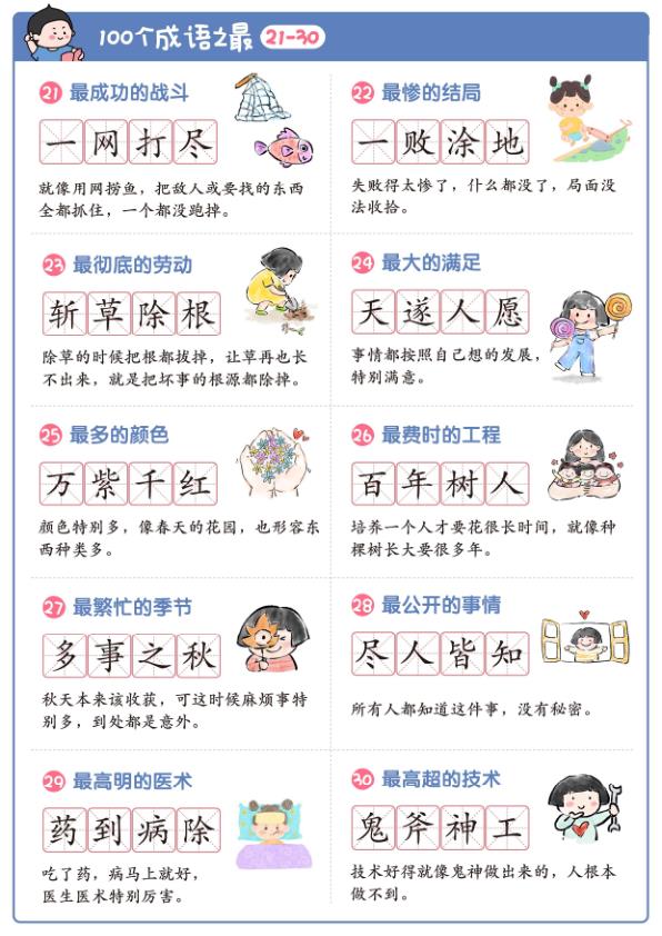 图片[4]-幼小衔接语文100个成语之最（趣味启蒙版）-宝库盒教辅资料站