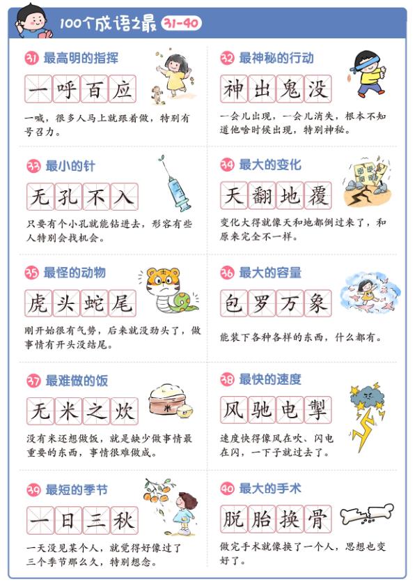 图片[5]-幼小衔接语文100个成语之最（趣味启蒙版）-宝库盒教辅资料站