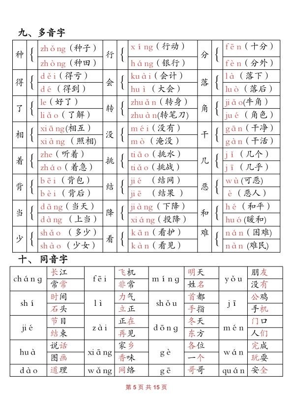 图片[5]-一年级下册语文寒假预习资料（同步全册）-宝库盒教辅资料站