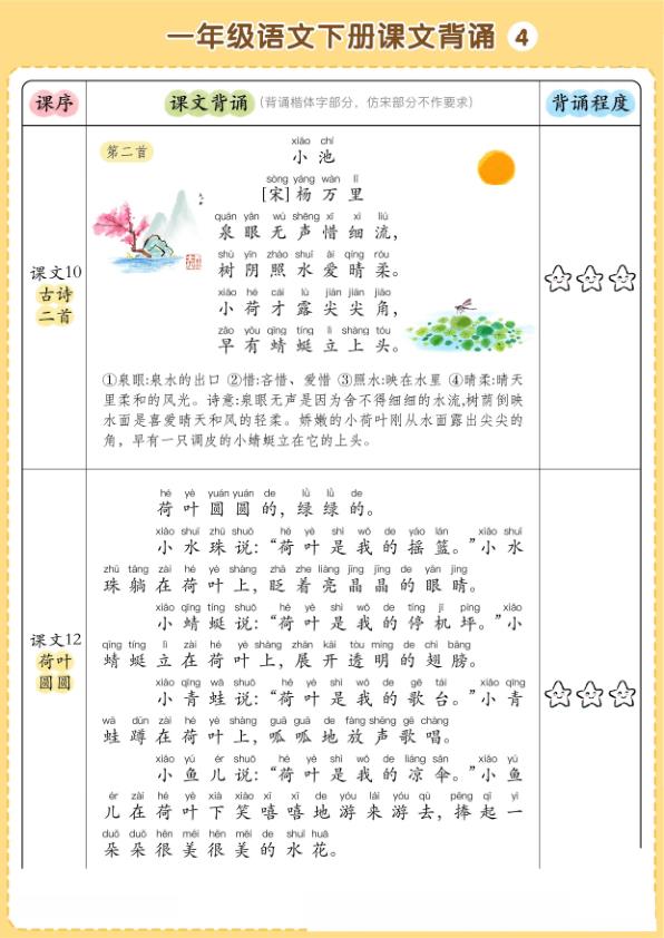图片[5]-一年级下册语文寒假预习资料全套同步知识点梳理-宝库盒教辅资料站