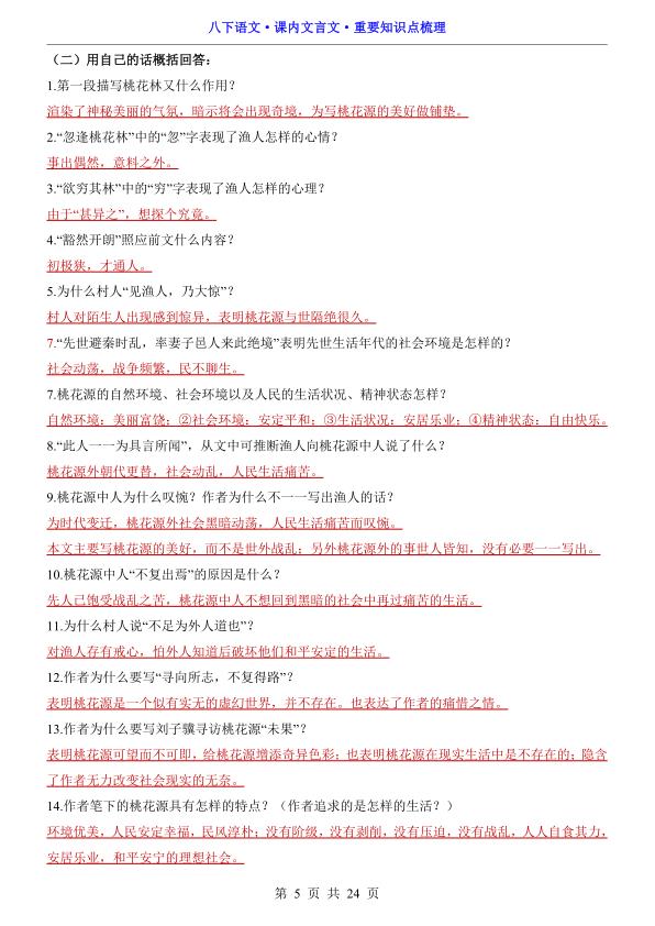 图片[5]-八年级（下）语文 课内文言文重要知识点梳理-宝库盒教辅资料站