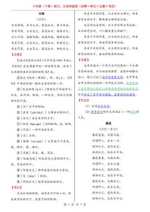八年级（下）语文 古诗词鉴赏-宝库盒教辅资料站