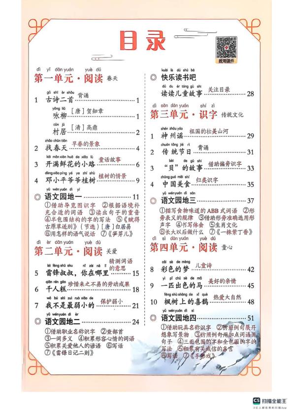 图片[3]-二下语文课堂笔记-宝库盒教辅资料站