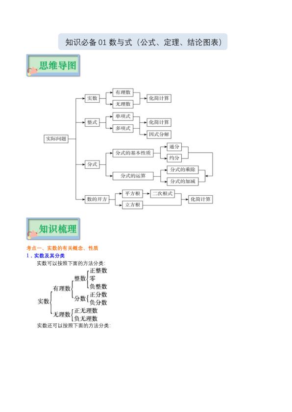 九年级（下）数学 中考必背知识手册汇总-宝库盒教辅资料站