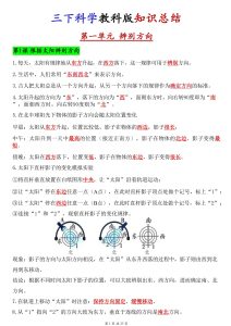 26春三年级（下）科学教科版知识总结-宝库盒教辅资料站