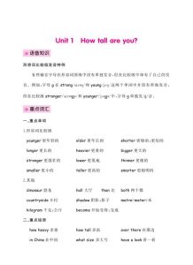 六年级（下）英语期末考点知识清单《人教版PEP》-宝库盒教辅资料站