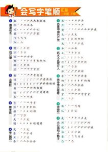 一年级语文下册笔顺+组词知识点汇总-宝库盒教辅资料站