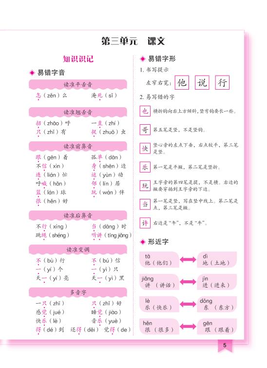 图片[5]-一年级下册语文单元核心知识清单-宝库盒教辅资料站