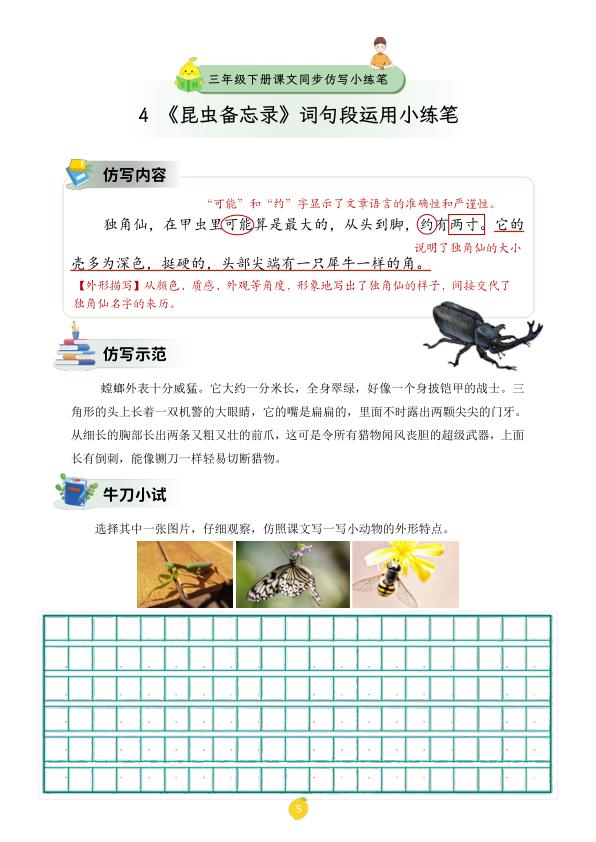 图片[6]-三年级下册语文课文仿写小练笔-宝库盒教辅资料站