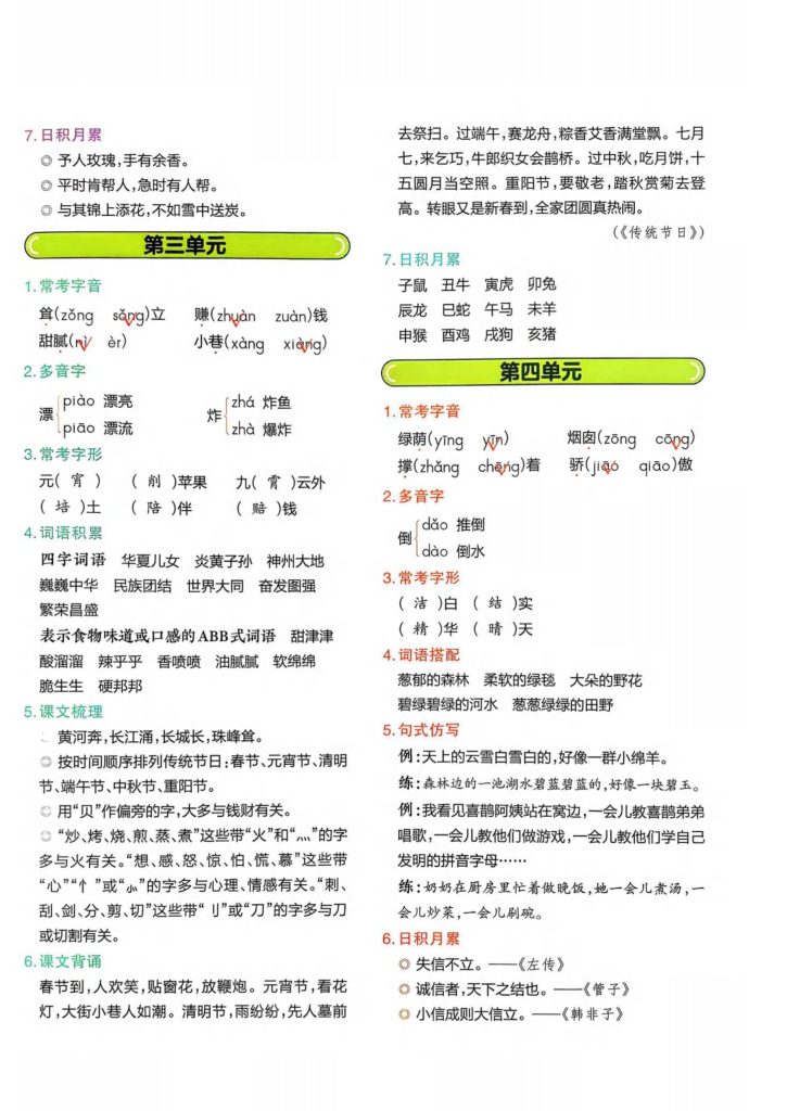 图片[2]-2026春二年级下册语文期末知识挂图-宝库盒教辅资料站