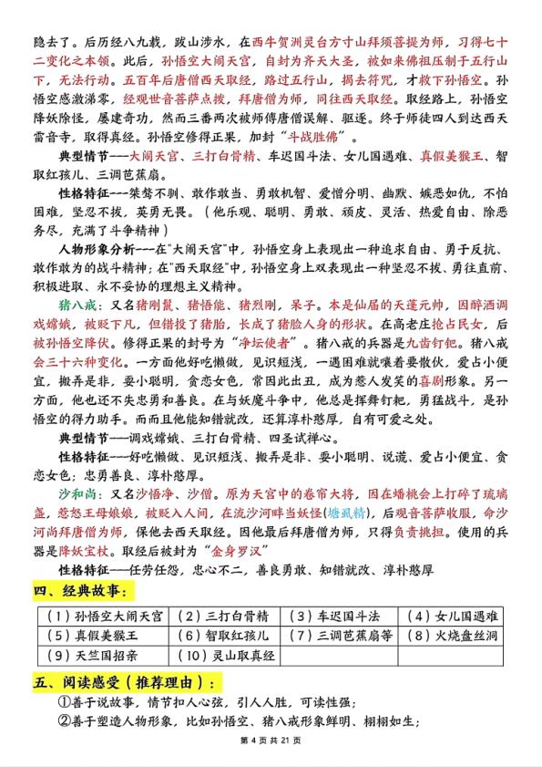 图片[4]-五年级下册语文快乐读书吧知识梳理练习题-宝库盒教辅资料站