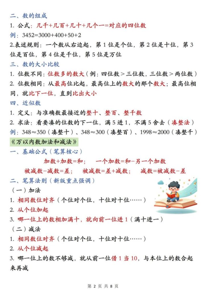图片[2]-2026春二年级下册数学必背公式汇总-宝库盒教辅资料站