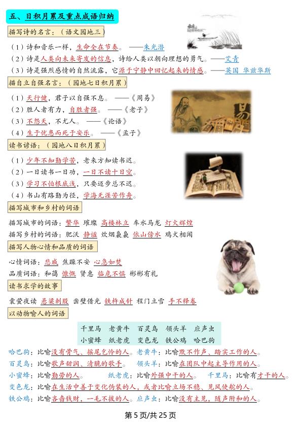 图片[5]-四年级下册语文全册重点知识归纳-宝库盒教辅资料站