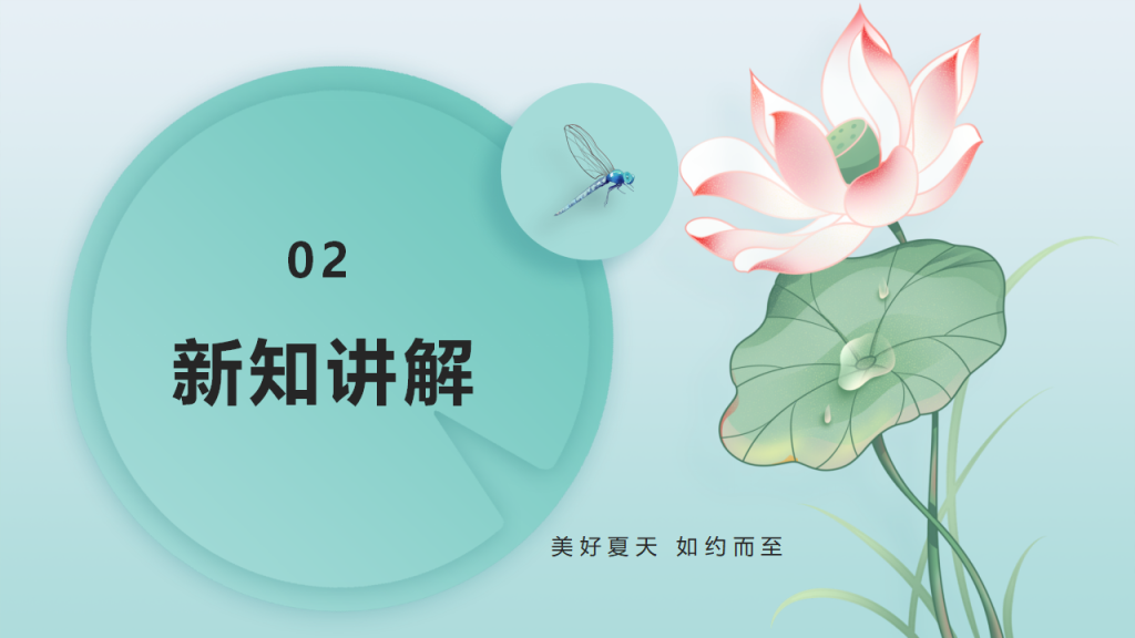 图片[5]-清新文艺风部编版三年级下册课件《荷花》PPT模板-宝库盒教辅资料站