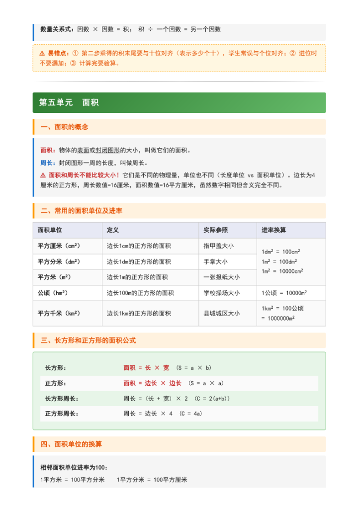 图片[4]-人教版三年级下册数学全册同步学习手册-宝库盒教辅资料站