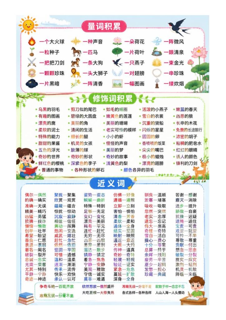 图片[8]-26春新版三年级下册语文全册高频考点-宝库盒教辅资料站