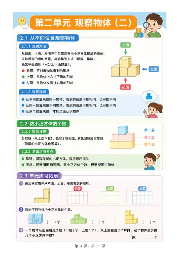 图片[4]-四年级下册数学（人教版）1-8单元知识点汇总-宝库盒教辅资料站