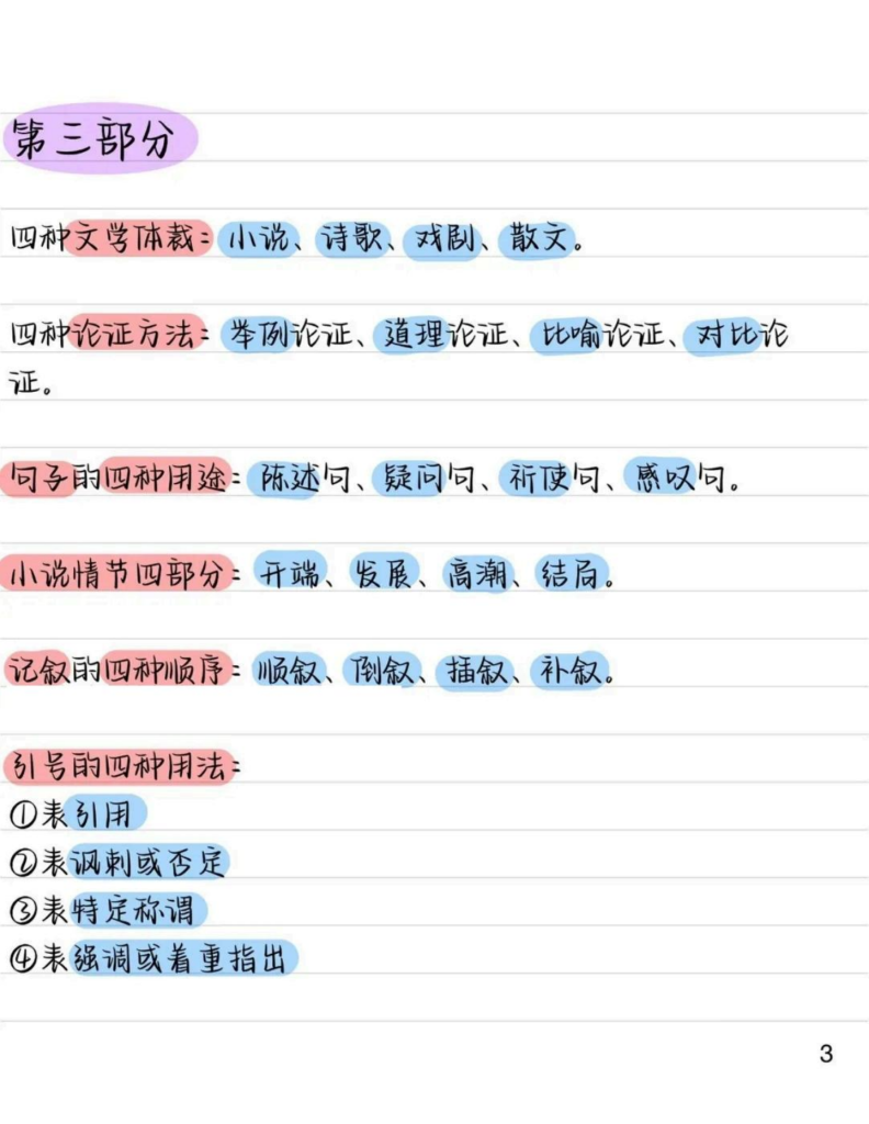图片[3]-中考语文专项文学常识阅读高分技巧-宝库盒教辅资料站