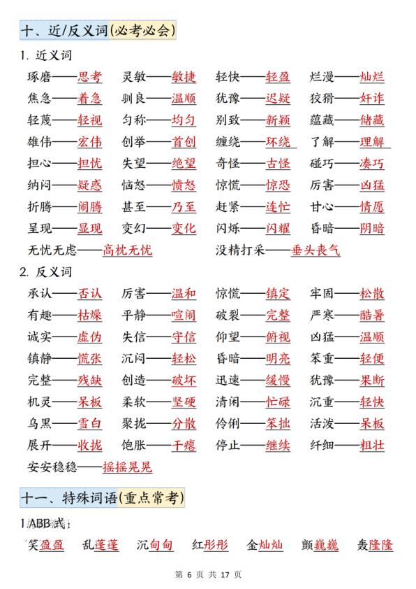 图片[6]-新三年级下册语文全册高频考点汇总（十五大必备知识点）-宝库盒教辅资料站