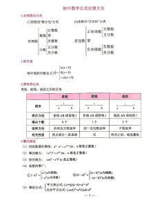 2026初中《数理化》全科要点通典（72页）-宝库盒教辅资料站