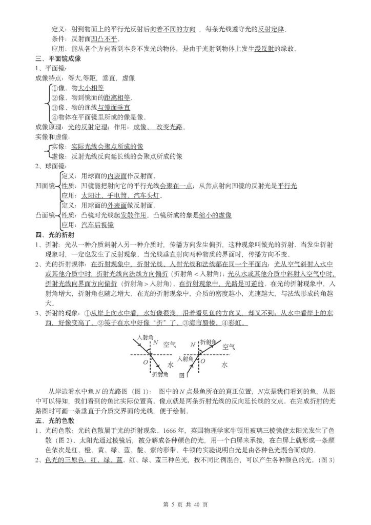 图片[5]-（超详）初中物理知识点归纳总结（高清可打印）-宝库盒教辅资料站