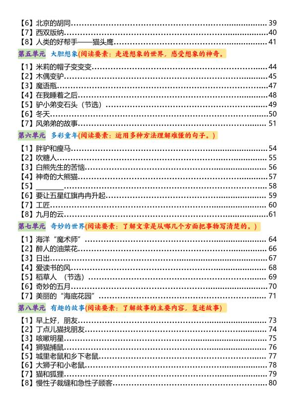 图片[2]-三年级下册语文1-8单元主题阅读理解训练（知识梳理+精选阅读理解）-宝库盒教辅资料站