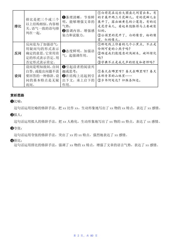 图片[4]-三年级下册语文1-8单元主题阅读理解训练（知识梳理+精选阅读理解）-宝库盒教辅资料站