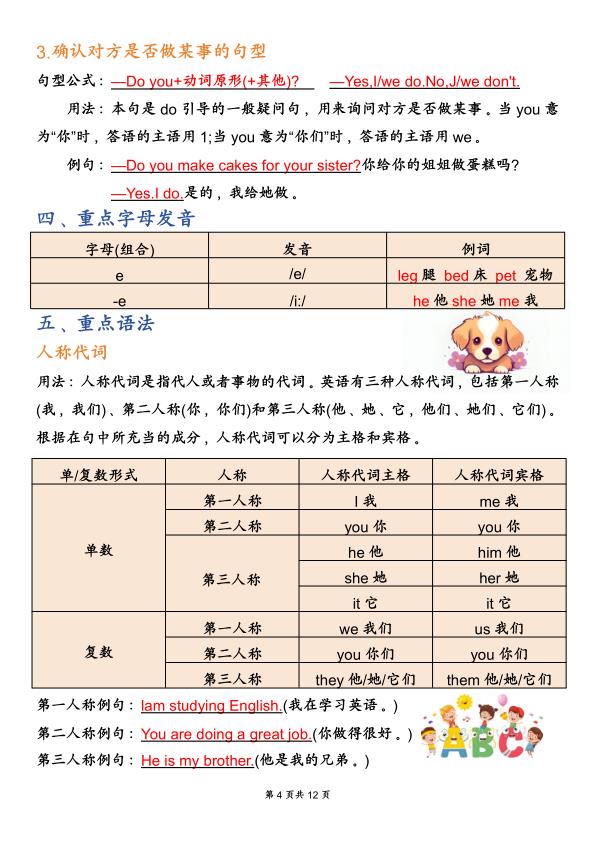 图片[4]-三年级下册英语全册必备知识点汇总人教版-宝库盒教辅资料站