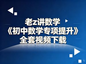 z老师老z讲数学《初中数学专项提升》全套视频-宝库盒教辅资料站