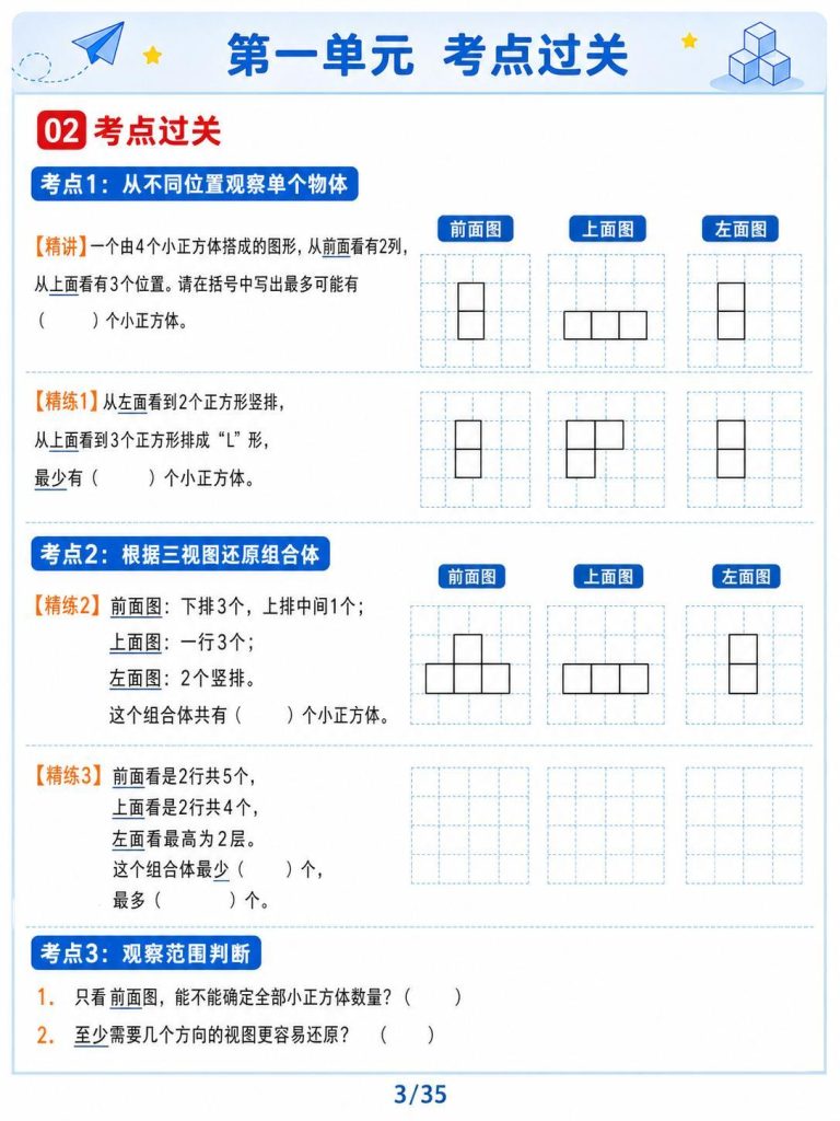 图片[4]-人教版五年级上册数学暑假预习考点梳理与精讲精练-宝库盒教辅资料站