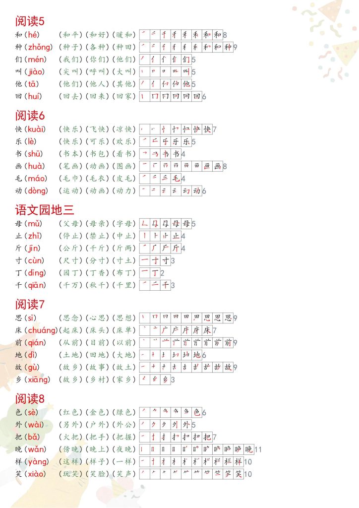 图片[3]-2026春一年级语文新版笔顺课课贴-宝库盒教辅资料站