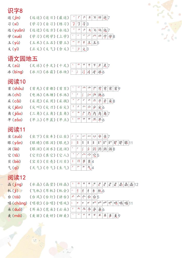 图片[5]-2026春一年级语文新版笔顺课课贴-宝库盒教辅资料站